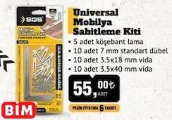 SGS UNİVERSAL MOBİLYA SABİTLEME KİTİ